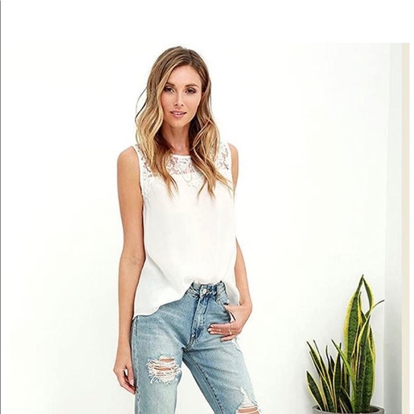 Tops - New! White lace top